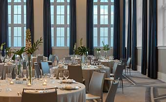 holiday party space set up